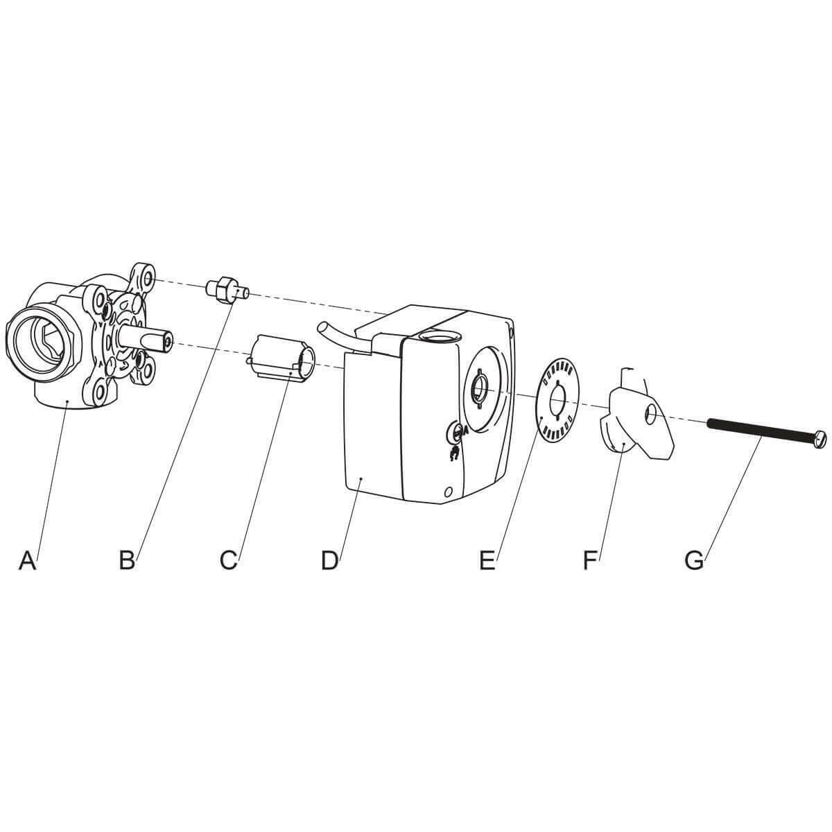 LK 950 Stellmotor 230 Volt Mischerantrieb mit 3-Punkt SPDT.