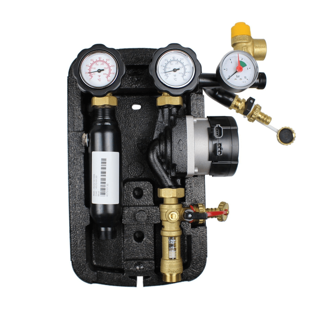 Solarstation Pumpengruppe Hocheffizienzpumpe.