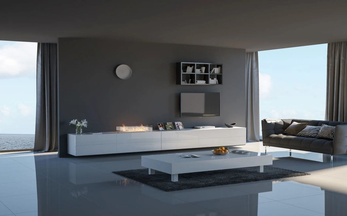 Bio-etanol eldstad INSERT 1000 Inbyggd spis i stål