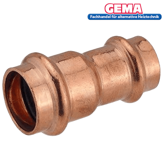 Kupfer Absatznippel zum Pressen für sichere Rohrverbindungen.