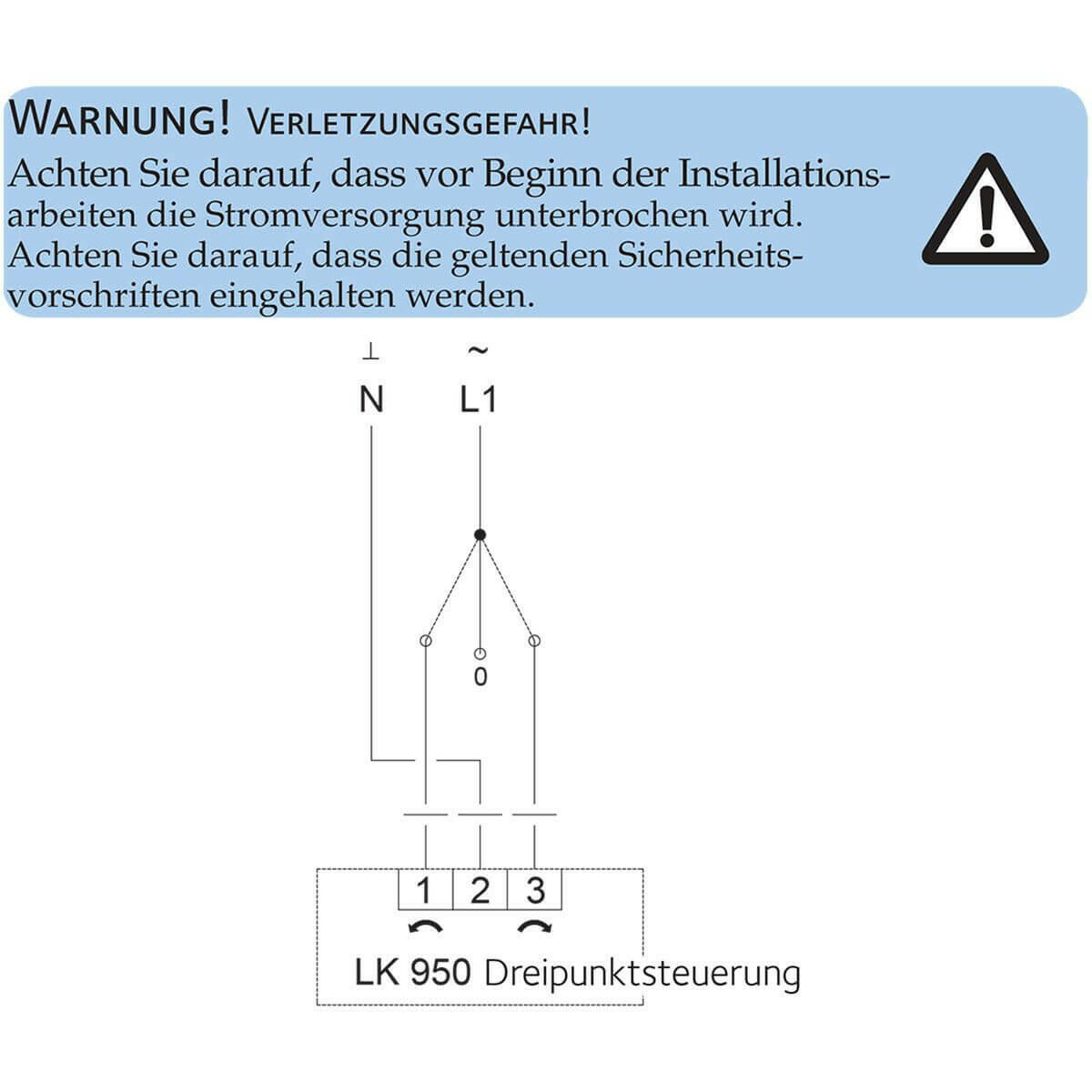LK 950 Stellmotor 230 Volt Mischerantrieb mit 3-Punkt SPDT.