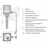 Elektroheizstab mit Regler und Thermostat 4,5 kW.