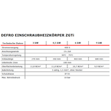 Elektroheizstab mit Regler und Thermostat 4,5 kW.