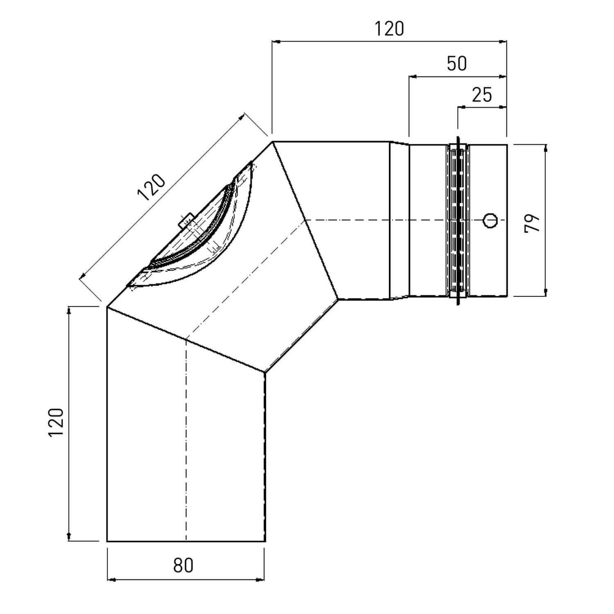 Rauchrohr für Pelletöfen.