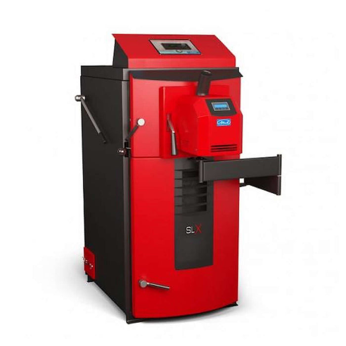 Attack SLX Kombikessel für 🌳 Holz und 🌾 Pellets - effizienter Heizkomfort mit automatischem Betrieb 20 kW.