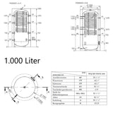 Hygienespeicher ohne Solarregister mit A Isolierung.