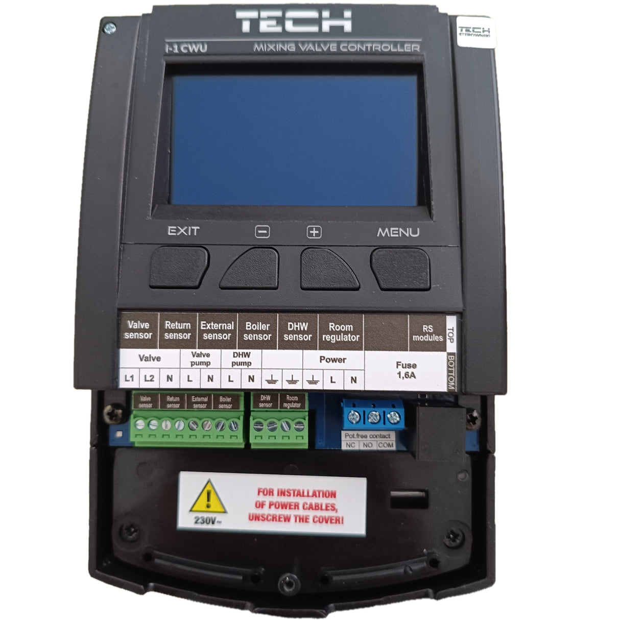 Controlador do circuito de aquecimento TECH i-1 CWU com compensação climática – válvula misturadora + bomba de água quente