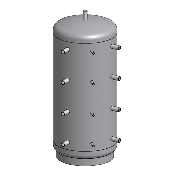 800L Pufferspeicher mit Anschlüssen für effiziente Heizlösungen und Komfort ⚙️🌱
