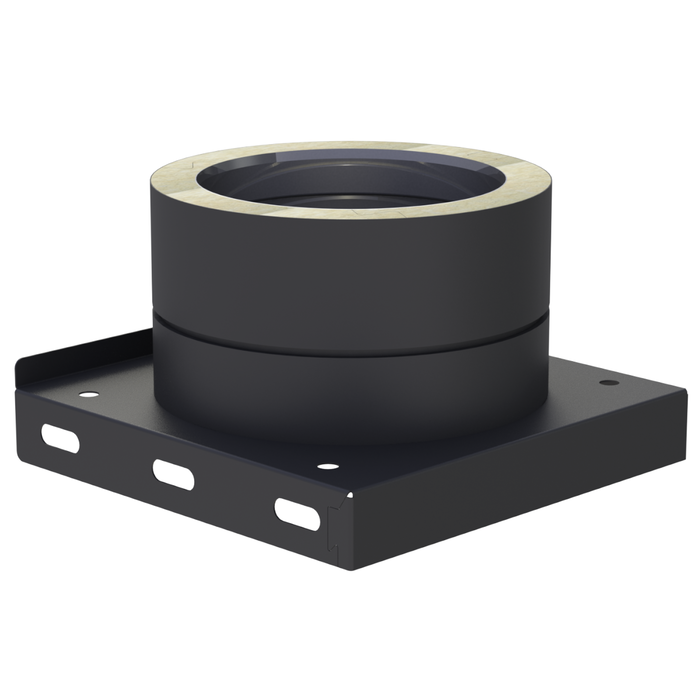 DW Neo schwarz doppelwandiger Schornsteinansatz mit modernem Design und optimaler Wärmedämmung.