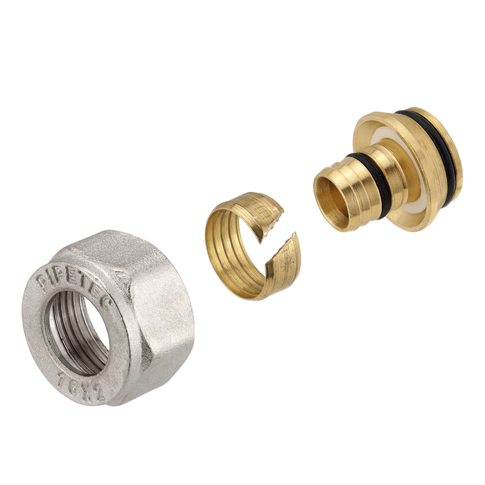 Klemmringverschraubung, selbstdichtend: Metallmutter, Klemmring und Dichtungsstück für sichere Rohrverbindungen 🛠️🔩