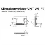 Värmepump radiator fläktkonvektor -klimatbatteri VNT WI-FI