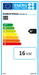 Energieeffizienzlabel für Pelletkessel NEXTPELL+ 16 kW mit A+ Bewertung und farbiger Effizienzskala 🔋🌱