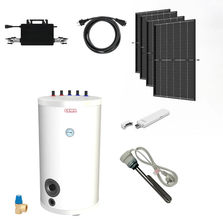 Warmwasser mit Photovoltaik Heizstab.