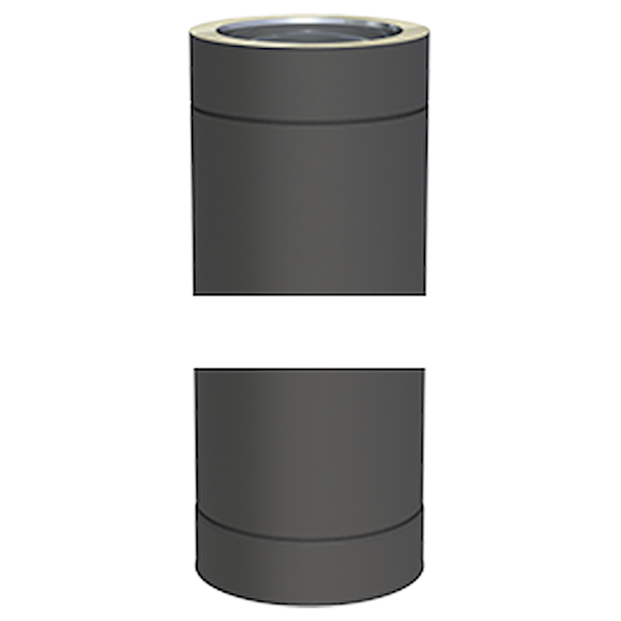 DW Neo schwarz 🏠 doppelwandiger Schornstein 5-10 Meter für optimale Sicherheit und modernes Design.