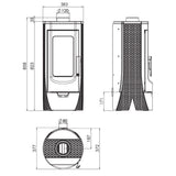 Plamen Tara dizájner öntöttvas kandalló – szobalevegőtől független