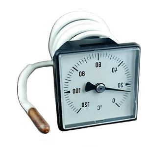 Analoges Thermometer Defro quadratisch für Kesseltemperaturmessung - GEMA Shop