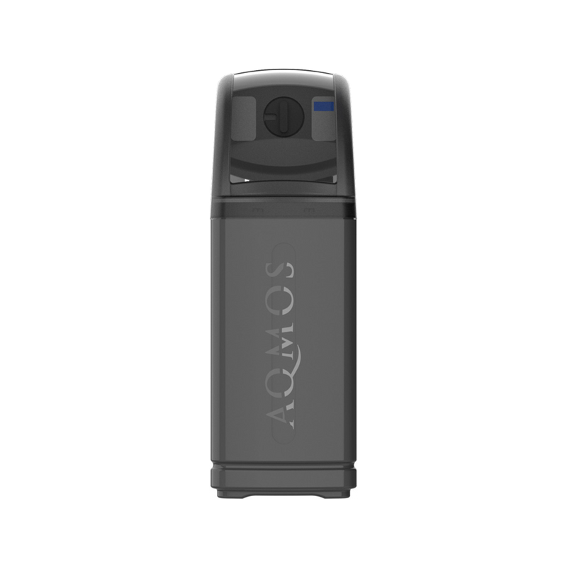 Sistema de descalcificação de água AQMOS R2D2-72 Black Edition com filtro de retrolavagem, kit de ligação e bloco de montagem