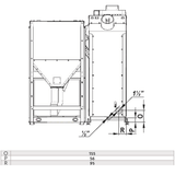 Defro Komfort Ekopell 25 kW mit Scheitholzfunktion.