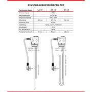 Brauchwasserspeicher 150 L mit Incoloy 825 Heizstab 2 kW - GEMA Shop