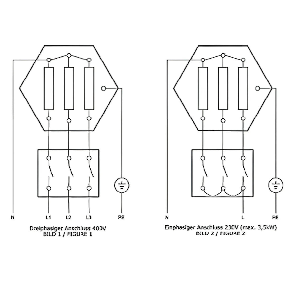 Elektroheizstab | Heizstab | Heizpatrone 2,5-9 kW AG 1 ½“.