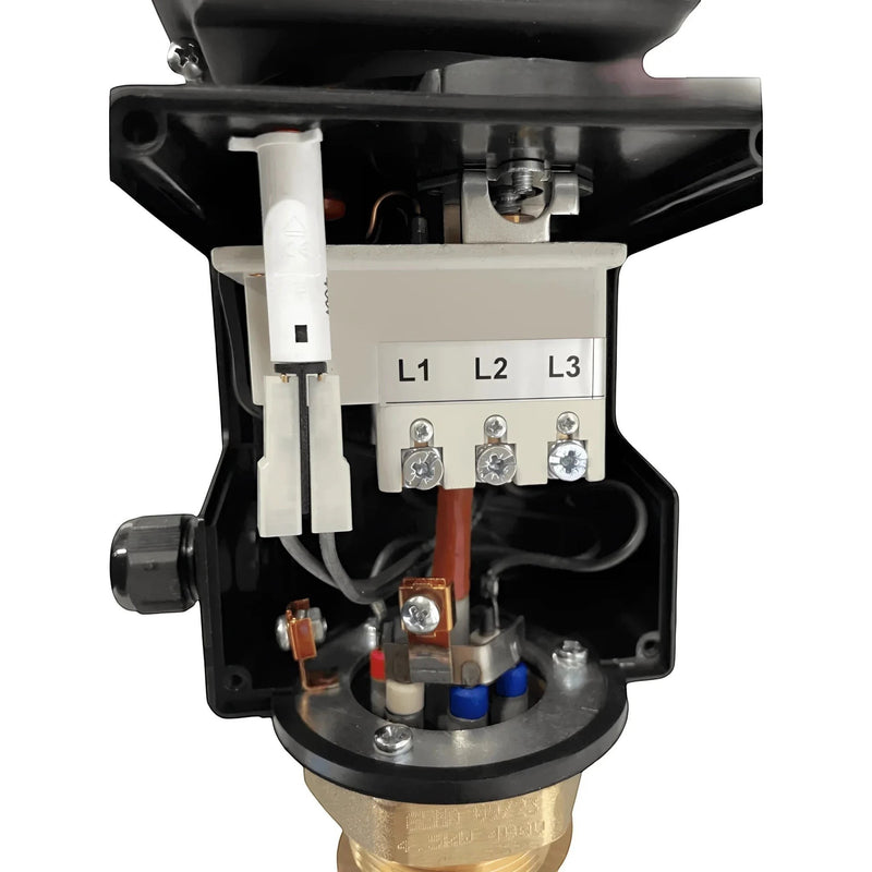 GEMA Shop Caixa de ligação do cartucho de aquecimento elétrico com controlador de temperatura e terminais L1 L2 L3 para ligação elétrica