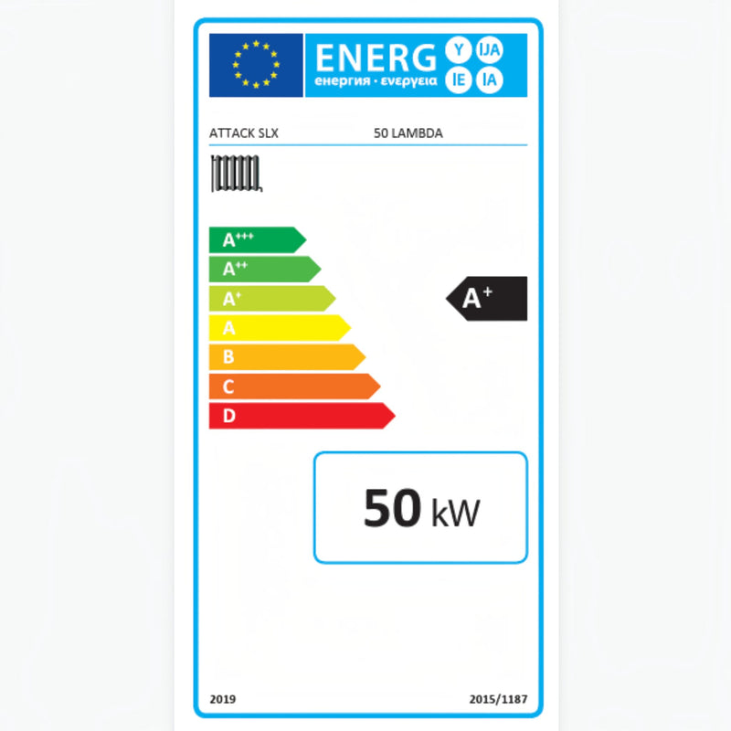 Caldeira de gaseificação de madeira Attack SLX Lambda Touch 50 kW – Eficiente & Inovadora - GEMA Shop