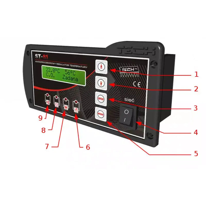 TECH EU-81 Temperaturregler für Heizsysteme mit LCD-Display und Steuerelementen 🔧🌡️ #Energieeinsparung #Heiztechnik
