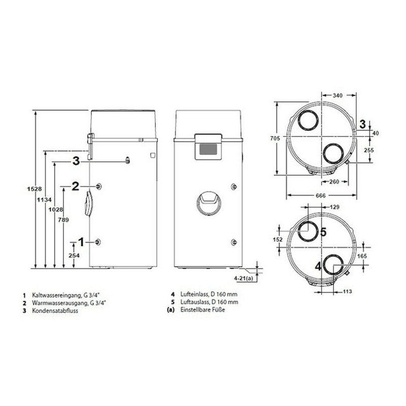 Remeha Warmwasser - Wärmepumpe Azorra Ace 250 Liter 2,4 kW - GEMA Shop