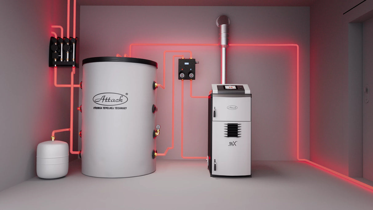 Gaseificador de madeira 50 kW ATTACK SLX 50 Profi