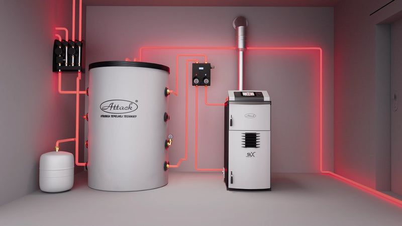 Gaseificador de madeira 50 kW ATTACK SLX 50 Profi