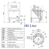 Warmwasserspeicher |Trinkwasserspeicher | Brauchwasserspeicher 100L-180L.