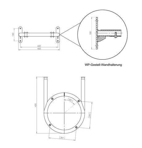 Wandhalterung für DROPS Wärmepumpen von Sunex.